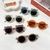 Cartoon Bear Shape Round Sunglasses for Children, Cute Leopard, Double Color, Cl na internet