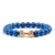 Ágata Matte Haltere Charm Bracelet, Pulseira de Contas Masculinas, Preto Natura