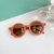 Cartoon Bear Shape Round Sunglasses for Children, Cute Leopard, Double Color, Cl - Casa Xique Xique