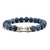 Ágata Matte Haltere Charm Bracelet, Pulseira de Contas Masculinas, Preto Natura - comprar online