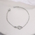 Imagem do Ventfille-Prata Pulseira Coração Duplo Amor para o Sexo Feminino, Contas Ocas