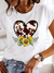 Camiseta de manga curta casual - loja online