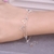 Ventfille-Prata Pulseira Coração Duplo Amor para o Sexo Feminino, Contas Ocas - comprar online