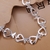 925 pulseiras de prata esterlina para mulheres, corrente agradável, bonito, nob - Casa Xique Xique