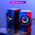 Microfone Estéreo HiFi com Luz LED, Alto-falantes, PC Sound Box, Com Fio USB, D