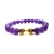 Ágata Matte Haltere Charm Bracelet, Pulseira de Contas Masculinas, Preto Natura - Casa Xique Xique