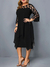Imagem do Elegante vestido de festa Midi feminino, O-Neck, Manga de renda