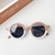 Cartoon Bear Shape Round Sunglasses for Children, Cute Leopard, Double Color, Cl - loja online