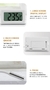 Mini termômetro digital LCD com sonda à prova d'água, sensor de temperatura c