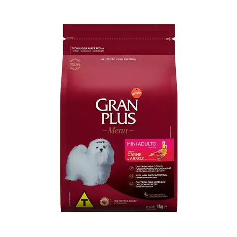 GRAN PLUS CÃES ADULTOS MINI CAR/ARR 1KG