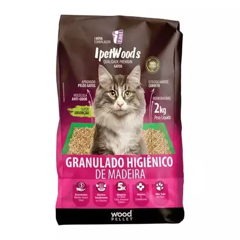 IPETWOODS GRANULADO DE MADEIRA 2KG