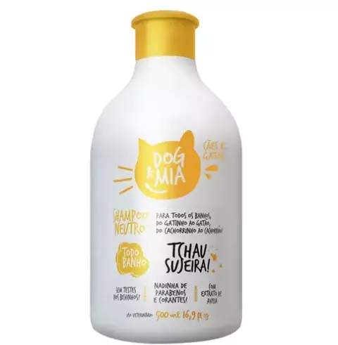 SHAMPOO NEUTRO DOG & MIA CÃES E GATOS 500ML