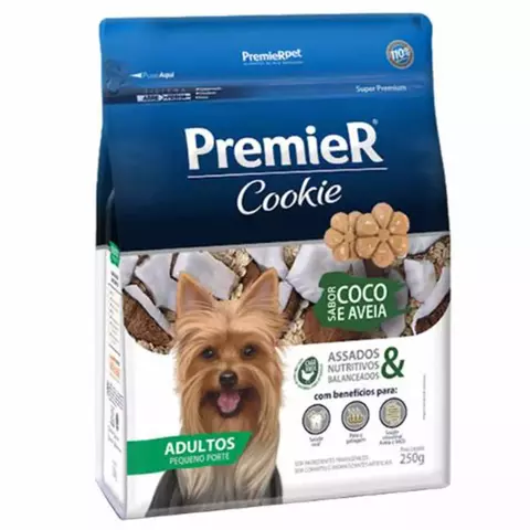 PREMIER COOKIE CÃES ADULTO RAÇAS PEQUENAS COCO E AVEIA 250 G