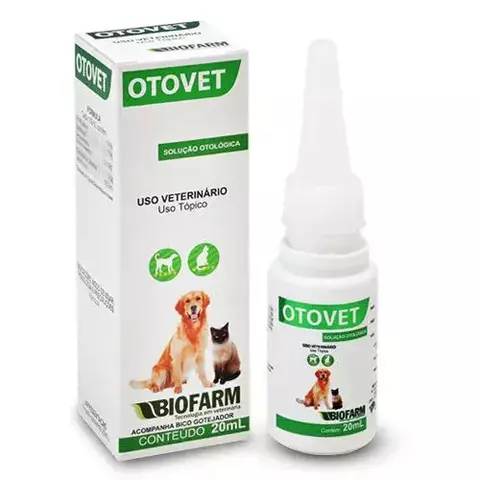 OTOVET - SOLUÇÃO OTOLÓGICA DE USO VETERINÁRIO BIOFARM 20ML