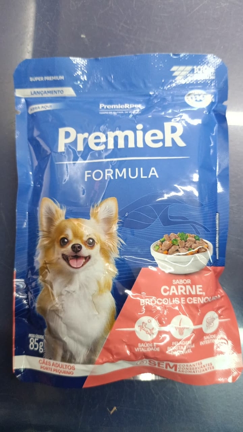 SACHÊ PREMIER FORMULA CÃO ADULTO CARNE BROCOLIS E CENOURA 85G