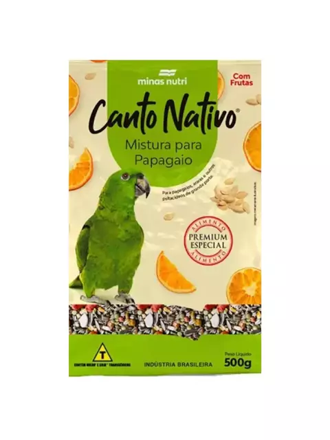 CANTO NATIVO MISTURA PAPAGAIO E FRUTAS 500G