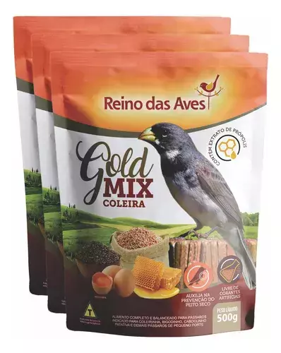 GOLD MIX COLEIRA REINO DAS AVES 500G