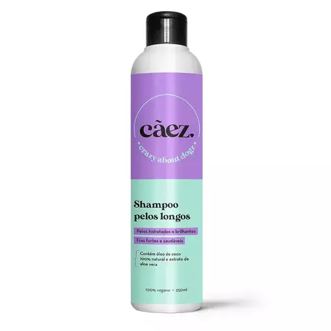 SHAMPOO PELOS LONGOS CÃEZ 100% VEGANO 250ML