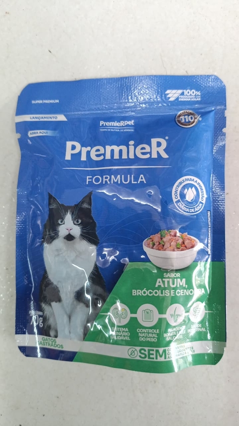 SACHÊ PREMIER FORMULA GATO CASTRADO ATUM BROCOLIS E CENOURA 85G