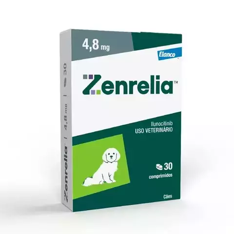 TRATAMENTO DERMATOLÓGICO ELANCO ZENRELIA CÃES 4,8MG C/30 COMP