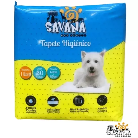 TAPETE HIGIENICO SAVANA 60X60CM C/7UND