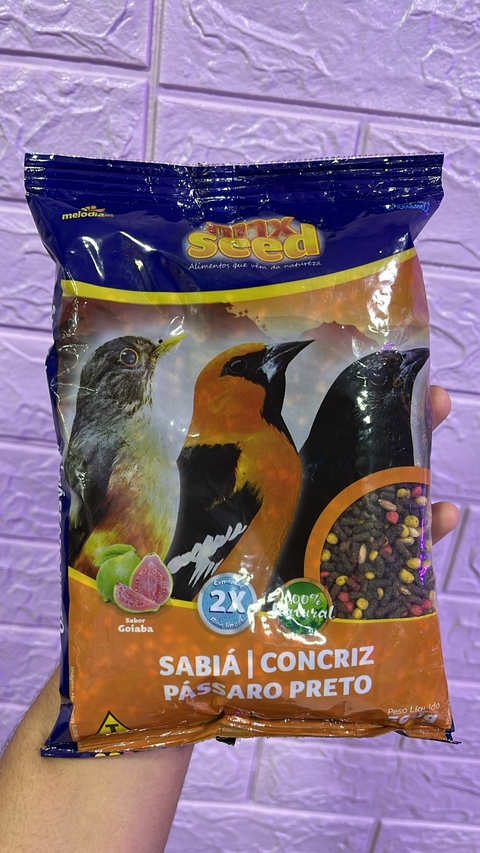 MIX SEED SABIÁ I CONCRIZ I PÁSSARO PRETO 500GR