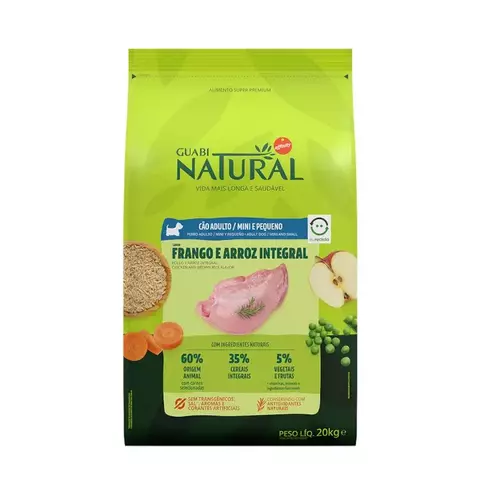 GUABI NATURAL CAES ADULTOS MINI PEQUENO FRA/ARR 20KG