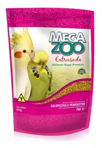 MEGAZOO EXTRUSADA CALOPSITA E PERIQUITO PM13 350G