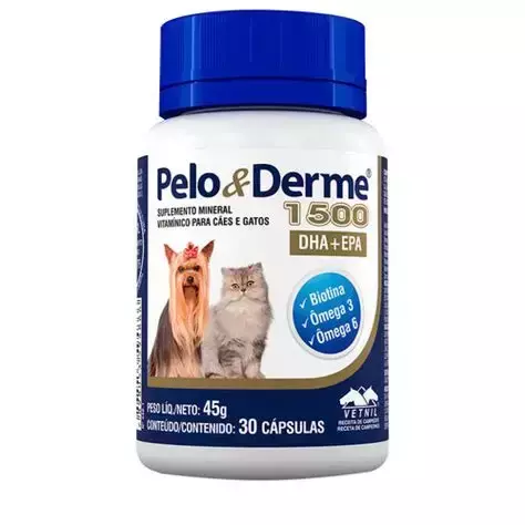 PELO E DERME 1500MG COM 30 CÁPSULAS