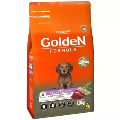 GOLDEN FORMULA CAES FILHOTES CARNE MINI BITS 3 KG