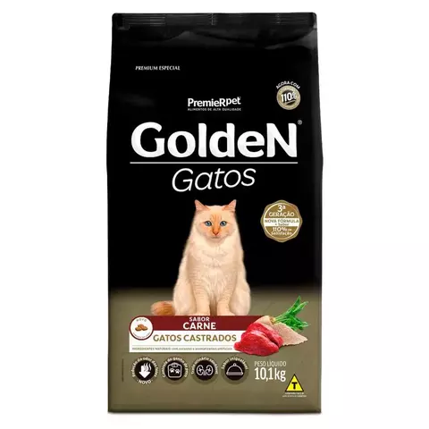 GOLDEN FORMULA GATOS ADULTOS CASTRADOS CARNE 10,1 KG