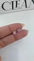 Brinco zircônia quadrada rose na internet