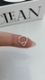 Piercing argola com coração vazado cravejado
