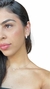 Argola click oval cravejada 14mm detalhe vazado - comprar online