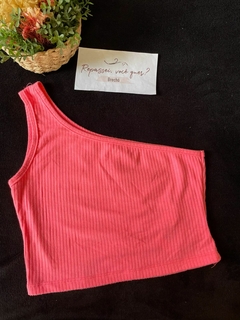 Cropped rosa neon P - comprar online