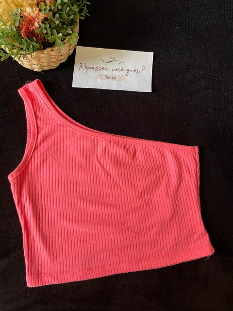 Cropped rosa neon P - comprar online