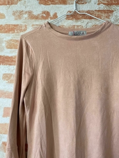 Blusa rosa ml veludo PP na internet