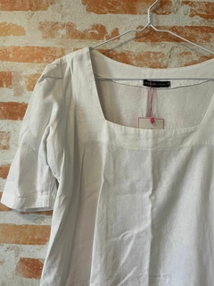 Cropped branco linho P na internet