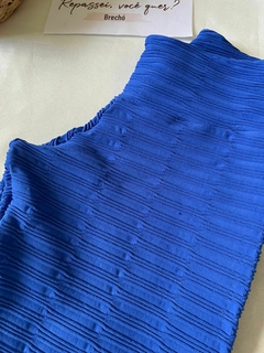 Legging azul PP - Repassei, você quer?