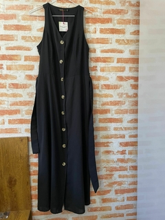 Vestido preto midi M - comprar online