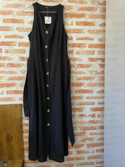 Vestido preto midi M - comprar online