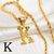 Anniyo-Pingente inicial banhado a ouro para homens e mulheres, AZ Colares, Corre - GM store