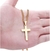 Aço inoxidável Cor Ouro Cruz Pingente Colares para Homens, Jóias de Oração - comprar online