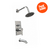 Griferia Embutir De Ducha Flat 8413 Cromo Hidromet