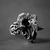 Imagem do Nova Venda Quente Punk Gothic Satan Demon Skull Ring Jóias De Motocicleta Criativa De Moda Européia E Americana 2024