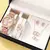 6 pçs conjunto de relógio de luxo ouro rosa mulheres anel colar brinco strass moda relógio de pulso casual senhoras pulseira relógios