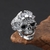 Imagem do Retro Thai Silver Exagerado Anel de Crânio Dominativo Exagerado s925 Thai Silver Men Anel de Ajuste Aberto Popular Único