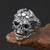 Retro Thai Silver Exagerado Anel de Crânio Dominativo Exagerado s925 Thai Silver Men Anel de Ajuste Aberto Popular Único - BDP EXPLODE