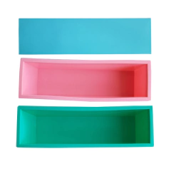 Molde De Silicona Rectangular Liso Especial Para Jabones - Bazar Fusion