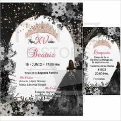 Invitaciones XV Años Negras - tienda en línea